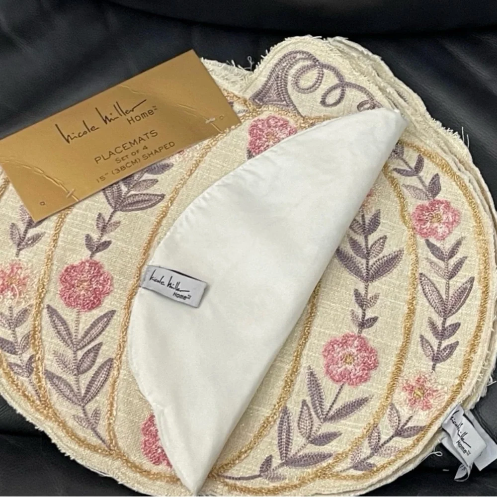 Thanksgiving Nicole Miller Pumpkin Jute Placemats, Set of 4